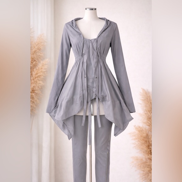 Sunlight Paris Asymmetrical Parachute Jacket T1 (S/M) Lightweight Gray Designer - Picture 6 of 6